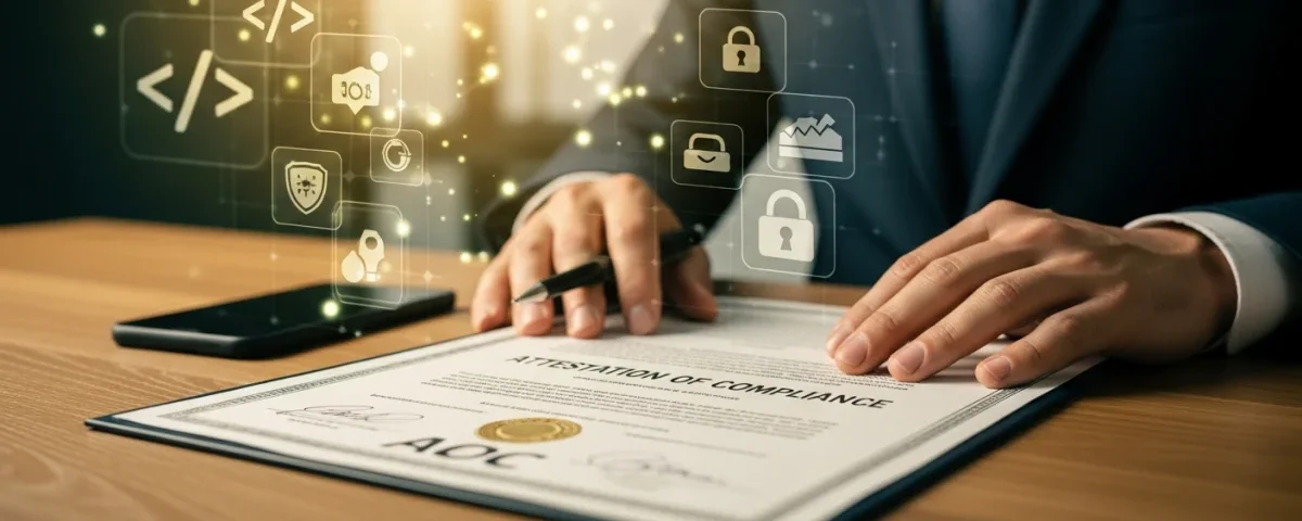 Chứng nhận Tuân thủ (AOC) - minh chứng cho cam kết vững chắc về an ninh và uy tín trong thế giới số. Cyber Services.