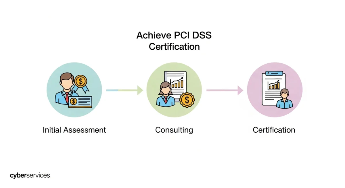Quy trình đạt chuẩn PCI DSS chưa bao giờ dễ dàng hơn thế! Từ đánh giá ban đầu đến chứng nhận, chúng tôi mang đến sự minh bạch và hiệu quả tối ưu.