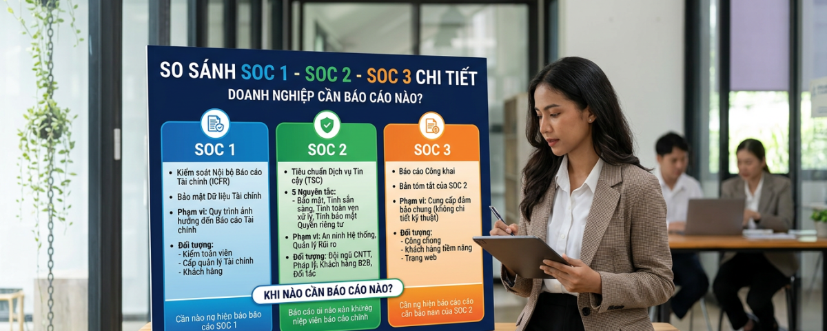 So Sánh SOC 1 SOC 2 SOC 3 Chi Tiết: Doanh Nghiệp Cần Báo Cáo Nào?